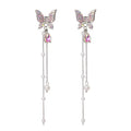 butterfly Crystal Drop Earrings for Women – Dangle Statement Jewellery