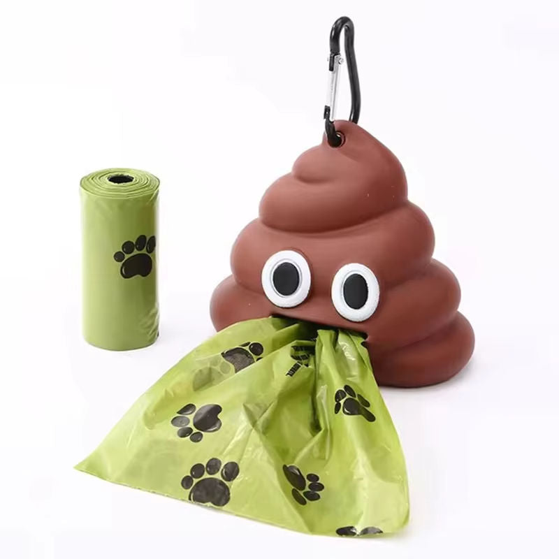 Portable Pet Fecal Bag Dispenser Hanging Storage Box with Buckle for Cat Dog Outdoor Garbage Pets Cleaning Products for Camping