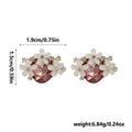 Women's Golden Flower Basket Earrings Detail, Elegant Floral Fashion Jewellery, Cute Summer Earrings for Women & Girls