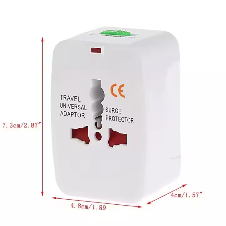Universal Travel Adapter with Dual USB Ports | Worldwide UK EU US AU Plug Converter with Surge Protection