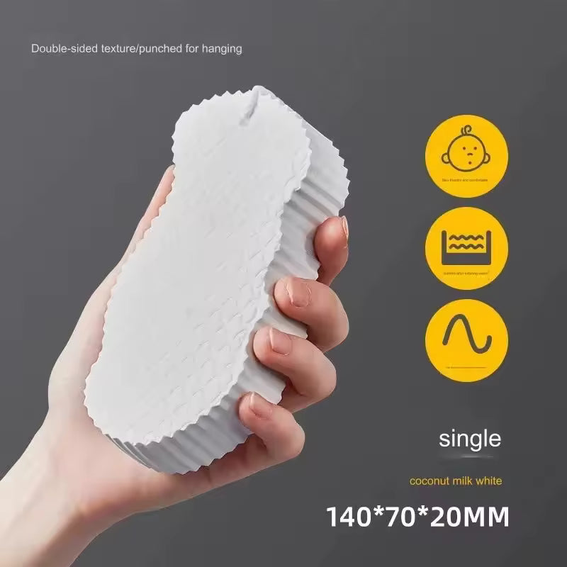 Soft PVA Body Scrubber Daily Use Exfoliating Shower Brush for Bath Dead Skin Remover and Skin Cleaner white