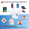Universal Travel Adapter with Dual USB Ports | Worldwide UK EU US AU Plug Converter with Surge Protection