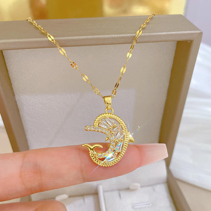 Cute Dolphin Luxury Elegant Necklace – Pendant for Women