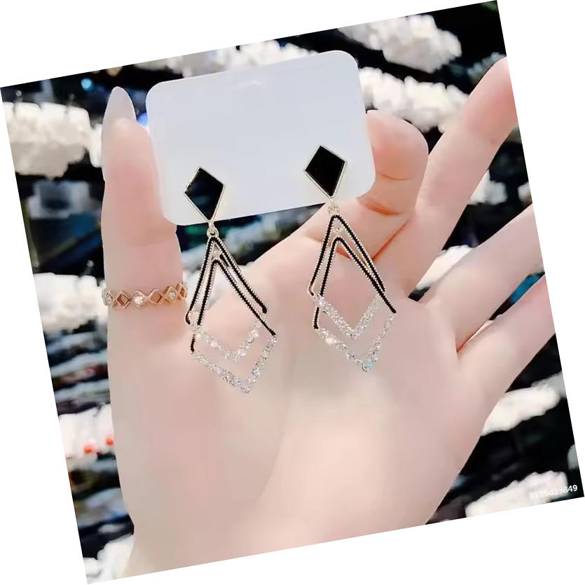 Black  Drop Earrings for Women – Dangle Statement Jewellery