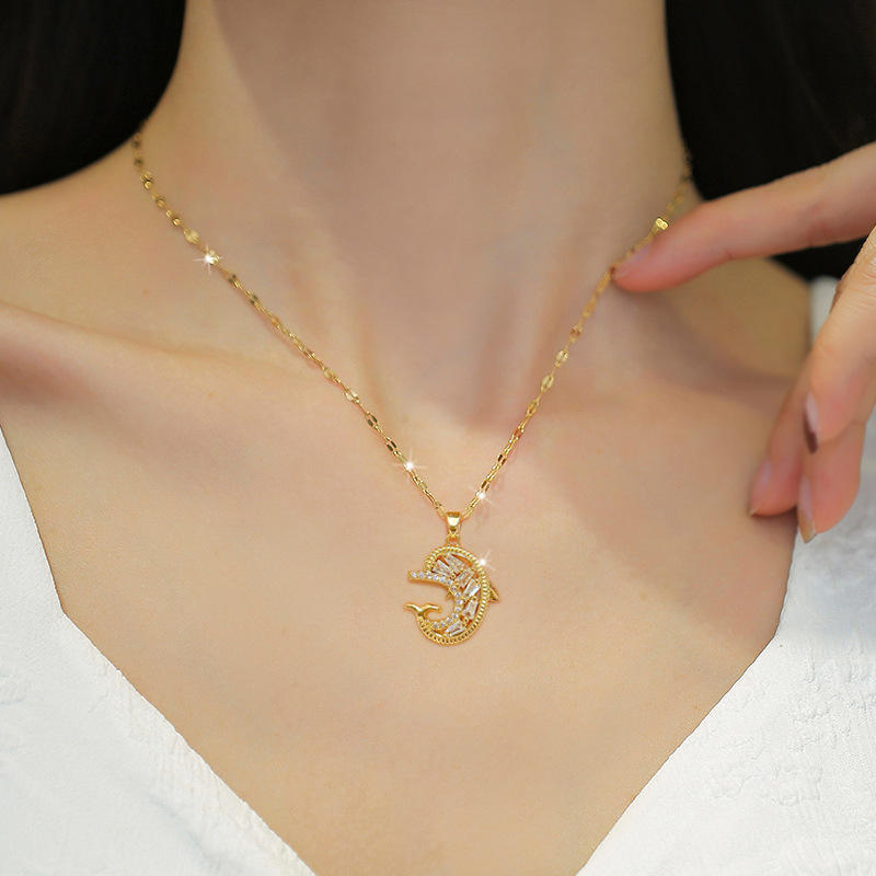 Cute Dolphin Luxury Elegant Necklace – Pendant for Women