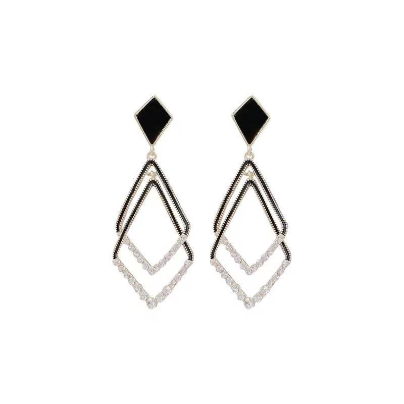 Black  Drop Earrings for Women – Dangle Statement Jewellery