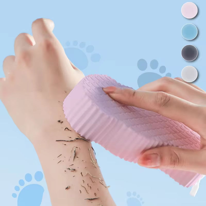 Soft PVA Body Scrubber Daily Use Exfoliating Shower Brush for Bath Dead Skin Remover and Skin Cleaner white