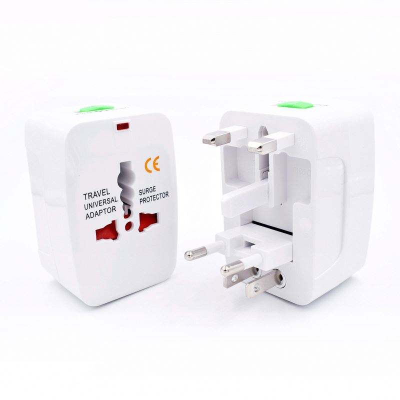 Universal Travel Adapter with Dual USB Ports | Worldwide UK EU US AU Plug Converter with Surge Protection
