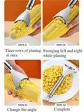 Kitchen Accessories Stainless Steel Manual Corncob Shaver Planer Thresher Corncob Stripper for Melon Fruit Fruit Vegetable Tools