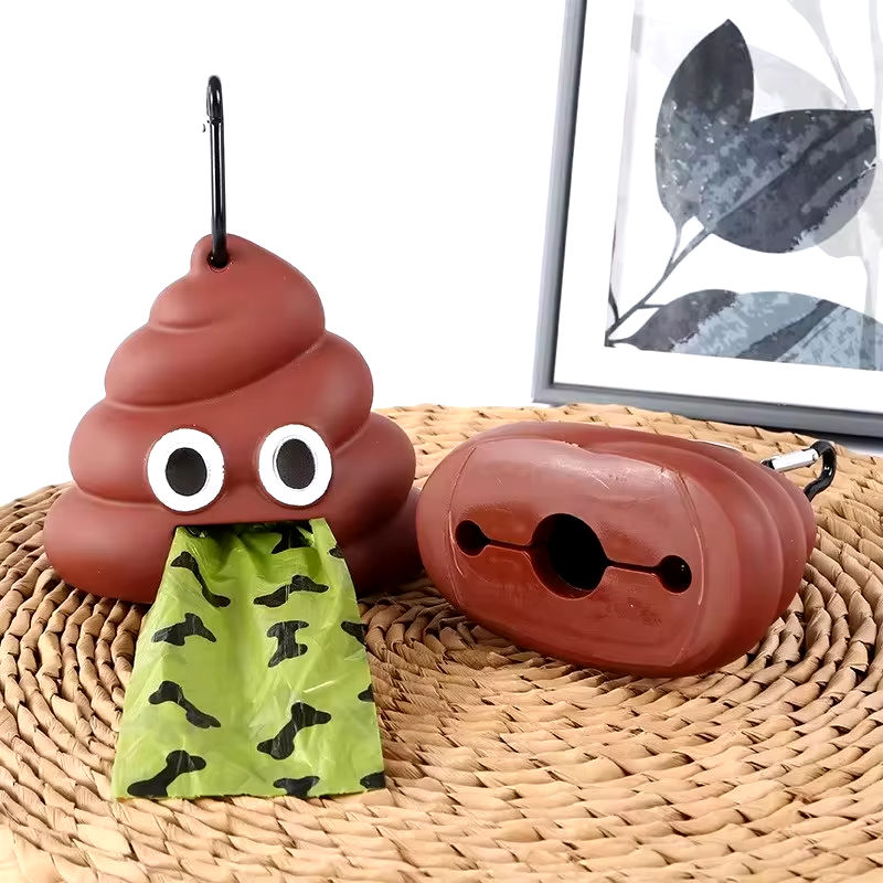 Portable Pet Fecal Bag Dispenser Hanging Storage Box with Buckle for Cat Dog Outdoor Garbage Pets Cleaning Products for Camping