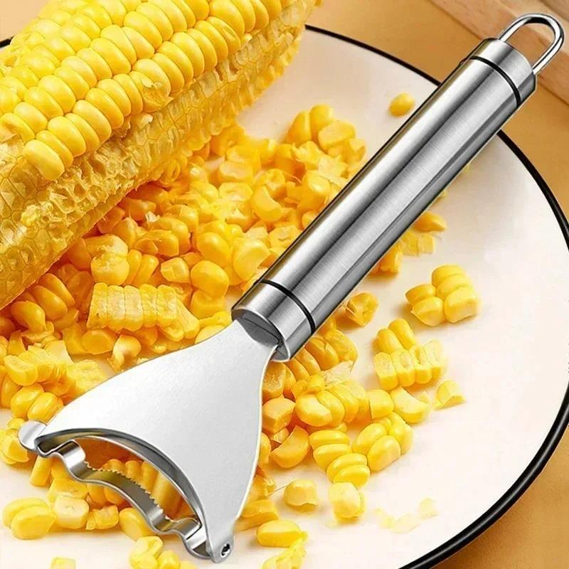 Kitchen Accessories Stainless Steel Manual Corncob Shaver Planer Thresher Corncob Stripper for Melon Fruit Fruit Vegetable Tools