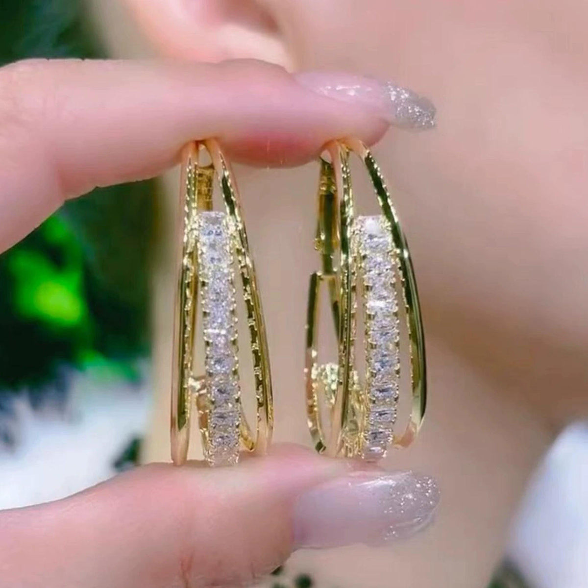 Crystal HOOP Earrings for Women – Dangle Statement Jewellery