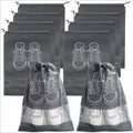 Non-Woven Storage Shoe Bag Drawstring Travel Convenient Shoe Bag Dustproof Storage Household Shoe Cover grey