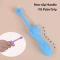 Soft Bristle Cat Toothbrush with Bent Neck & Round Head, Pet Dental Cleaning Brush for Cat Teeth & Oral Care, Pink or Blue