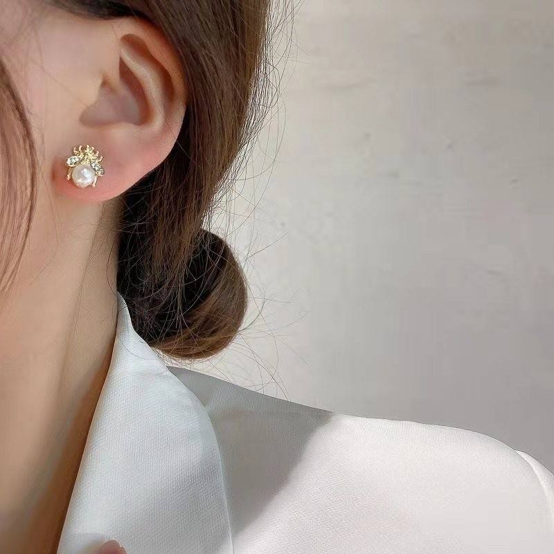 Bee Crystal Stud Earrings for Women –  Statement Jewellery