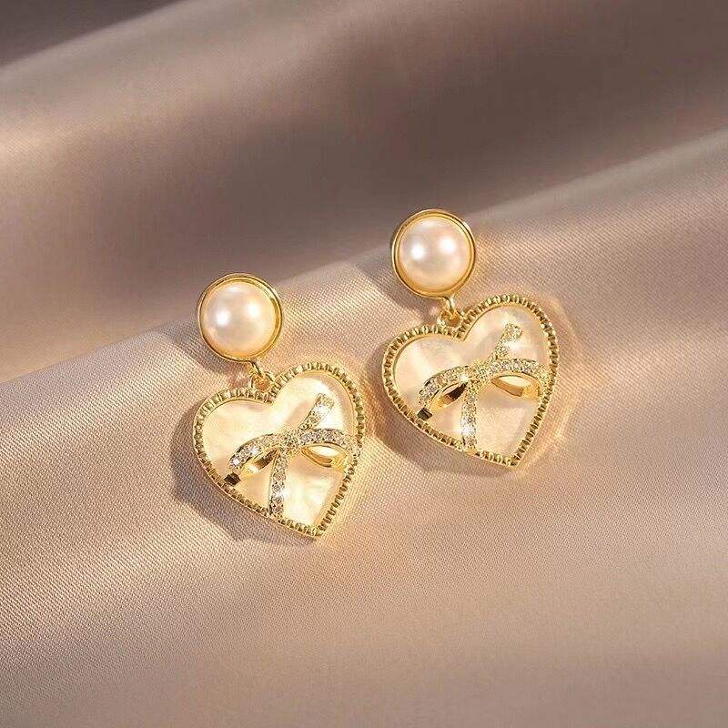 Heart Drop Earrings for Women – Dangle Statement Jewellery