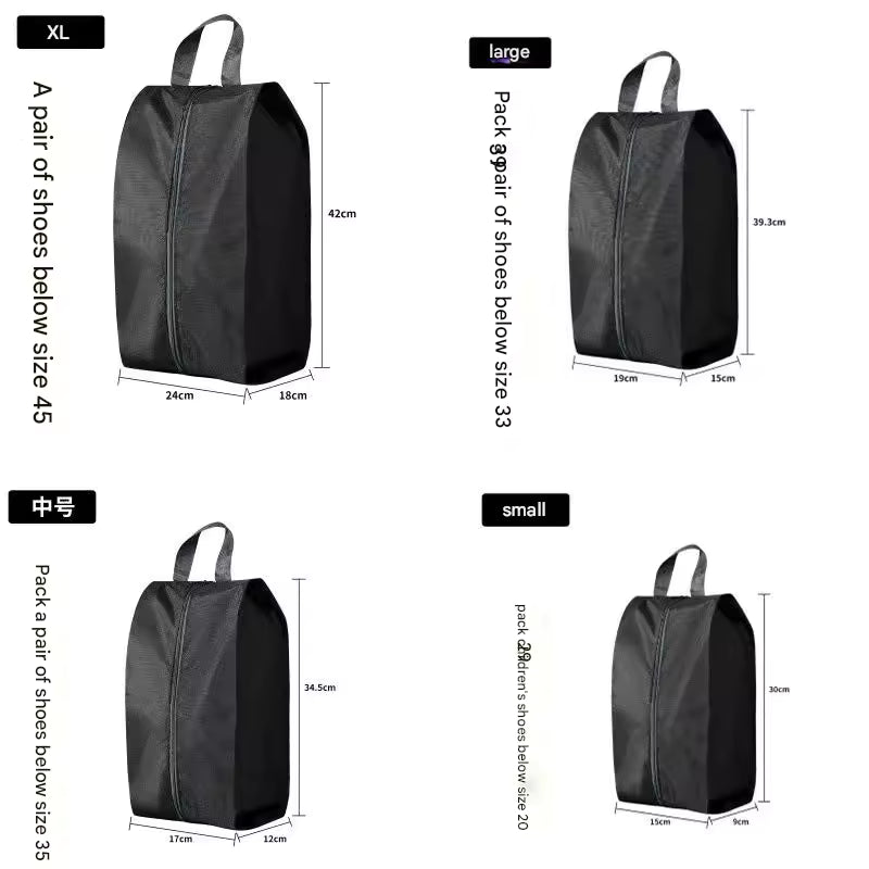 Portable Shoe Storage Bags Travel Shoe Cover Pouch Pocket Unisex Zipper Organizer Bag Shoe Storage Pack
