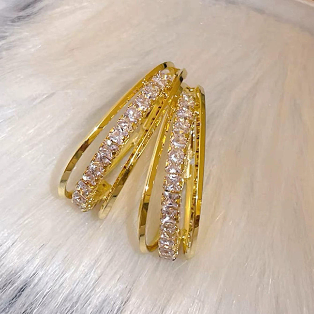 Crystal HOOP Earrings for Women – Dangle Statement Jewellery