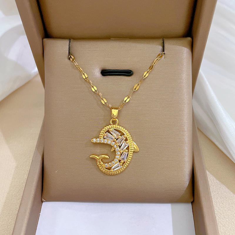 Cute Dolphin Luxury Elegant Necklace – Pendant for Women