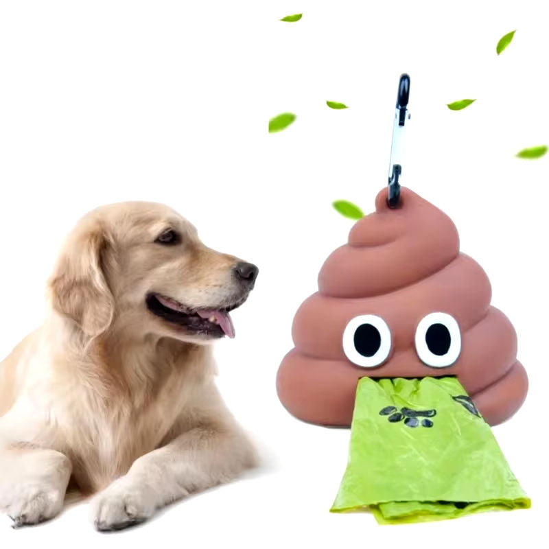Portable Pet Fecal Bag Dispenser Hanging Storage Box with Buckle for Cat Dog Outdoor Garbage Pets Cleaning Products for Camping