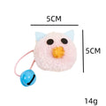 Mini Plush Mouse Cat Teaser Toy with Bell, 5cm Interactive Chase, Batting & Chew Play Toy for Indoor Cats, 4 Colours