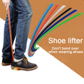 Plastic PP Long 42cm Curved Hook Shoe Lifter Shoehorn Convenient Daily Necessity
