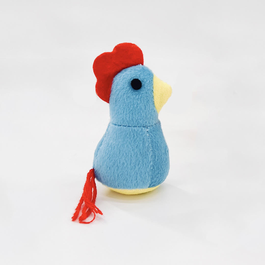 Mini Chick Catnip Plush Cat Toy, Soft Bird-Shaped Interactive Kicker & Chew Play Toy for Indoor Cats, Cute Orange or Blue Design