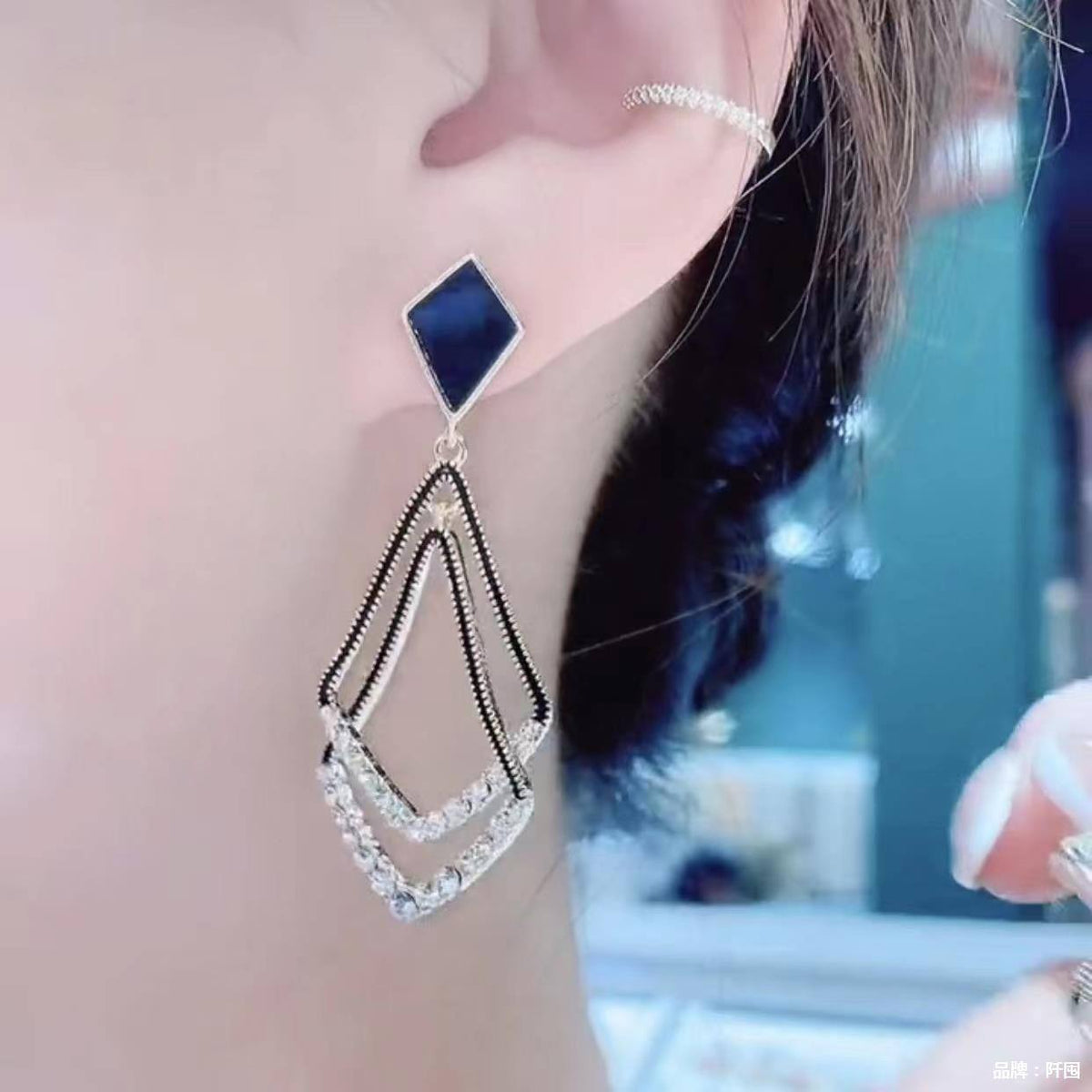 Black  Drop Earrings for Women – Dangle Statement Jewellery