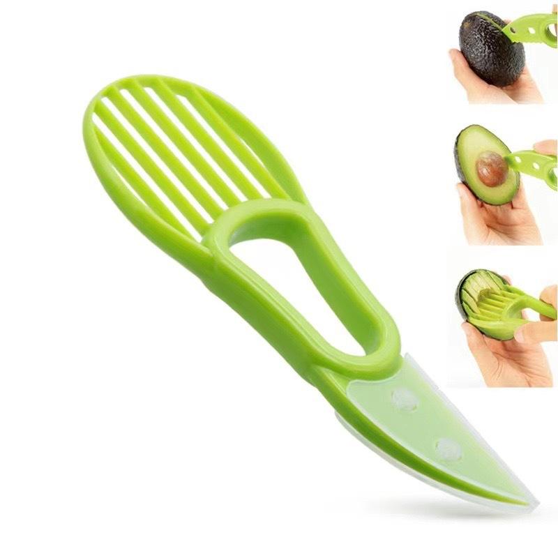 Multifunctional Plastic Knife Fruit & Vegetable Kitchen Tools Avocado Cutter Corer Butter Slicer Peeler Pulp Separator Accessory