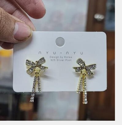 Bow Crystal Drop Earrings for Women – Dangle Statement Jewellery