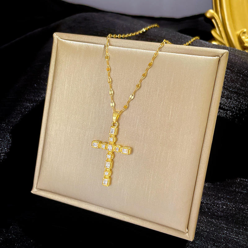 Cute Luxury Cross Elegant Necklace – Pendant for Women