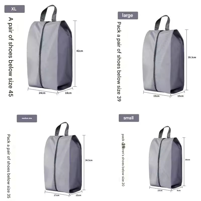 Portable Shoe Storage Bags Travel Shoe Cover Pouch Pocket Unisex Zipper Organizer Bag Shoe Storage Pack