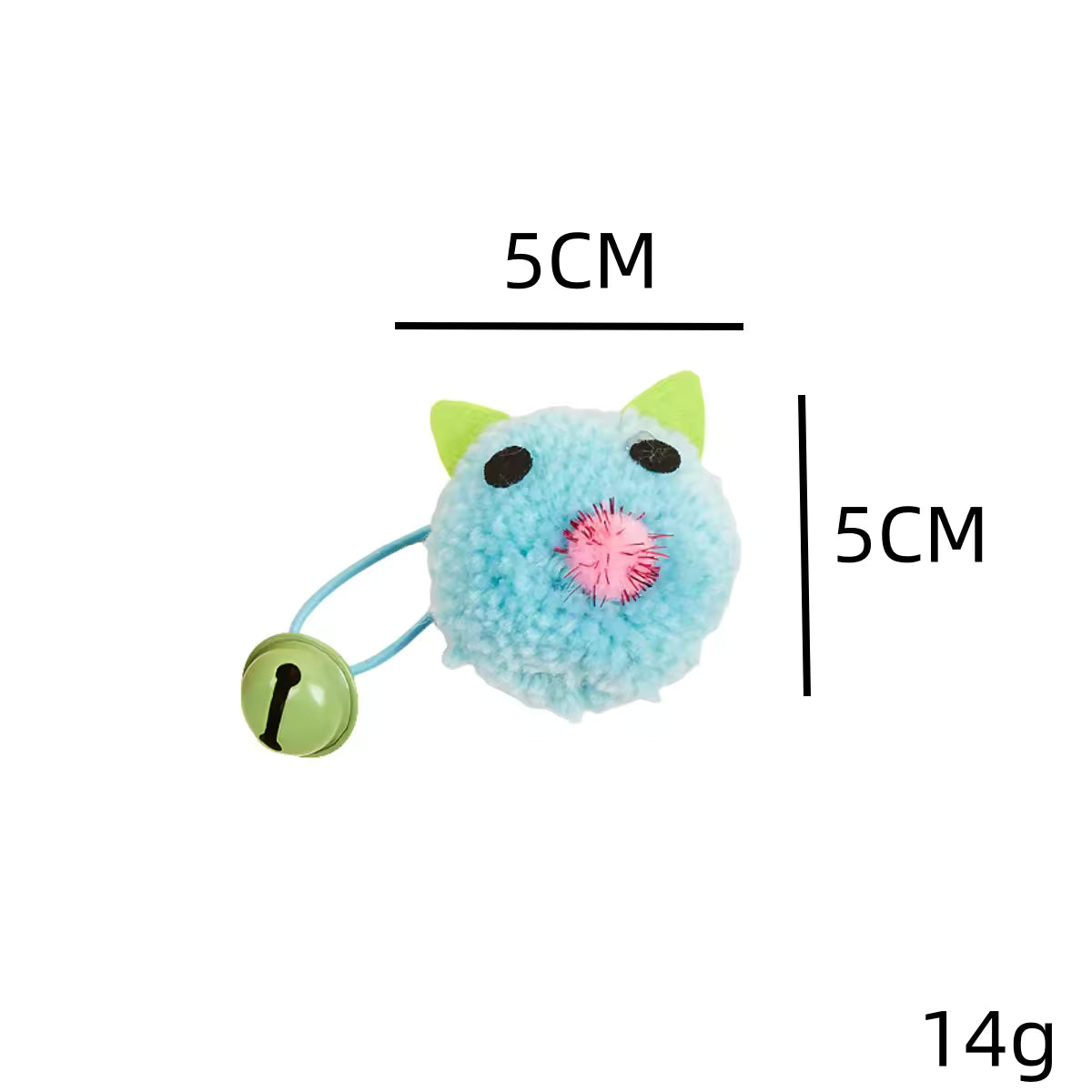 Mini Plush Mouse Cat Teaser Toy with Bell, 5cm Interactive Chase, Batting & Chew Play Toy for Indoor Cats, 4 Colours