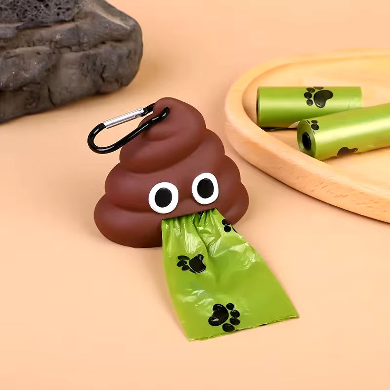 Portable Pet Fecal Bag Dispenser Hanging Storage Box with Buckle for Cat Dog Outdoor Garbage Pets Cleaning Products for Camping