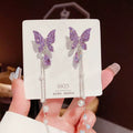 butterfly Crystal Drop Earrings for Women – Dangle Statement Jewellery