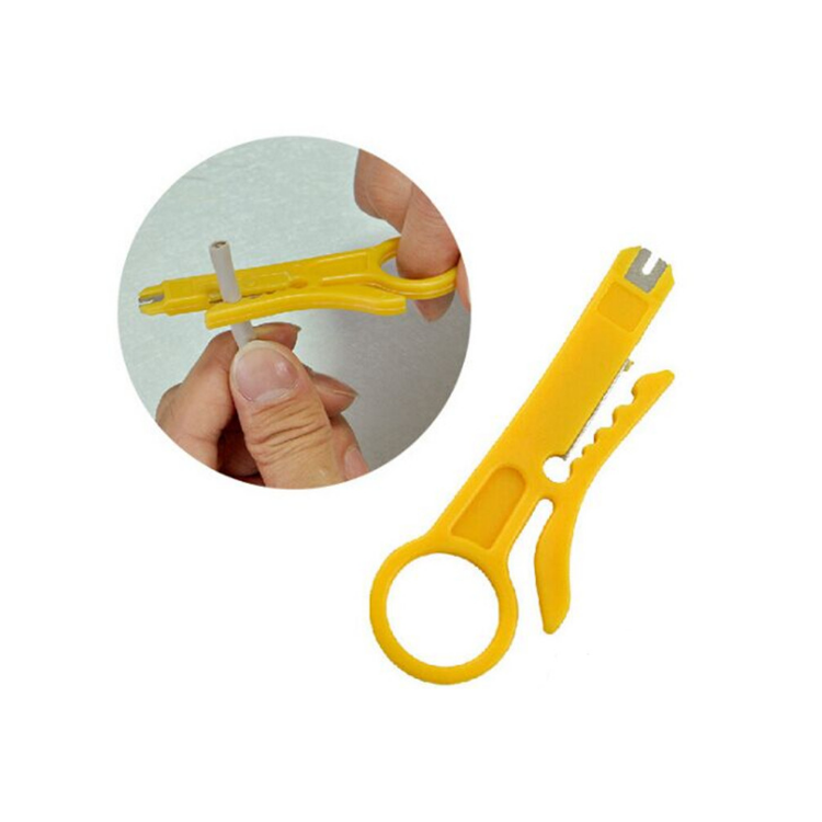 Yellow Hot Sold Power Cable Splitter Knife Internet Cable Cutter Mini Strippers Network UTP STP Cable Cutter