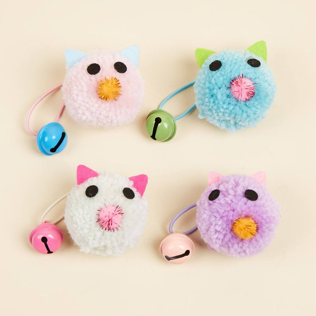 Mini Plush Mouse Cat Teaser Toy with Bell, 5cm Interactive Chase, Batting & Chew Play Toy for Indoor Cats, 4 Colours