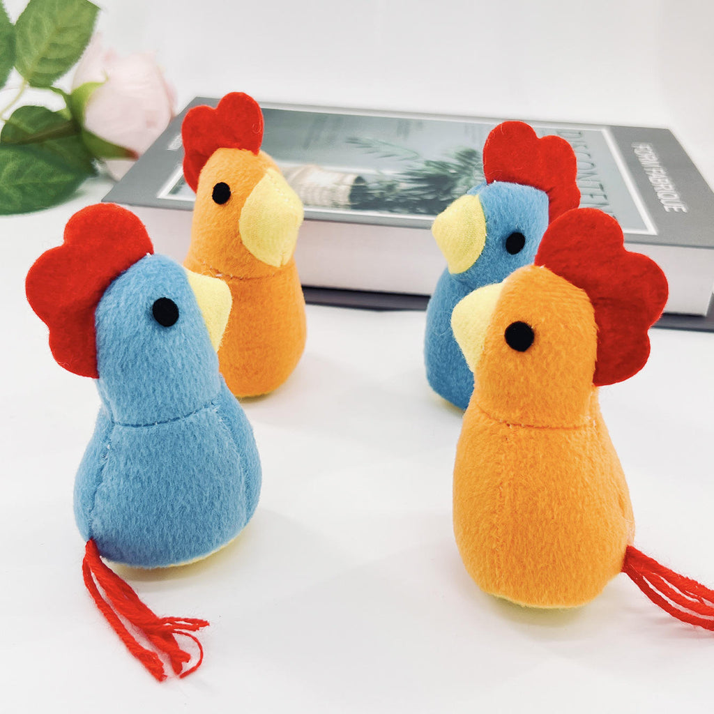 Mini Chick Catnip Plush Cat Toy, Soft Bird-Shaped Interactive Kicker & Chew Play Toy for Indoor Cats, Cute Orange or Blue Design