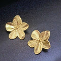 golden Flower Earrings for Women –  Statement Jewellery