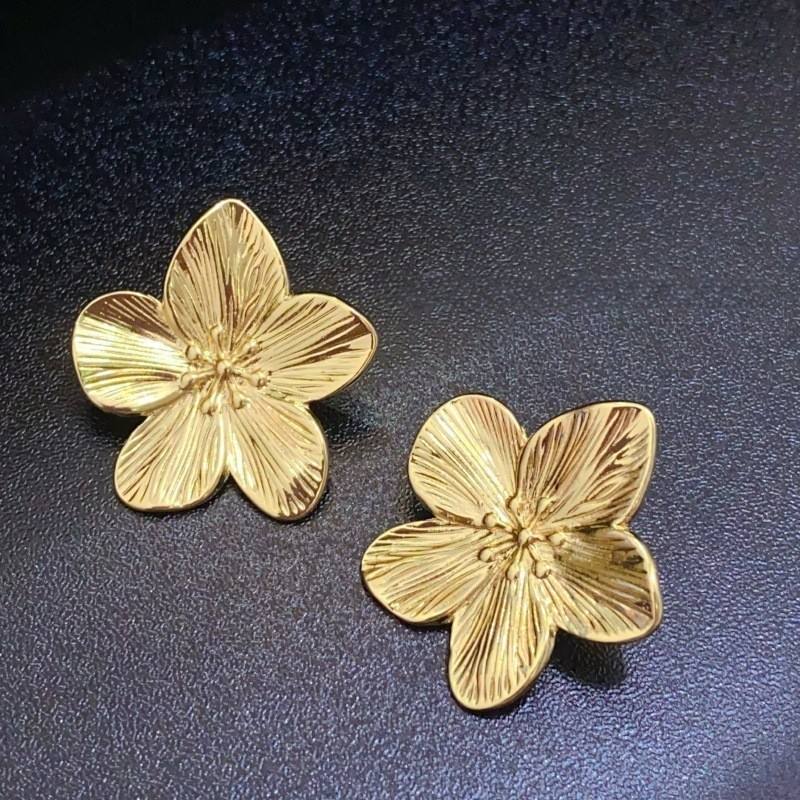 golden Flower Earrings for Women –  Statement Jewellery
