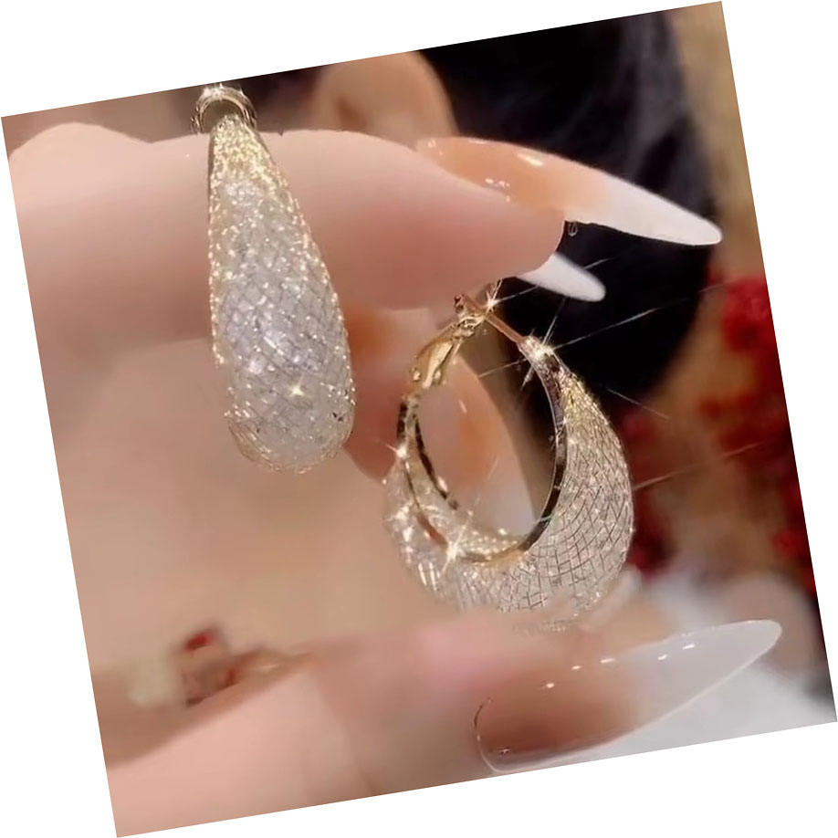 Crystal HOOP Earrings for Women – Dangle Statement Jewellery