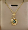 Starry Sky Moon Planet Necklace – Celestial Pendant for Women