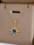 Starburst Planet Necklace – Celestial Pendant for Women